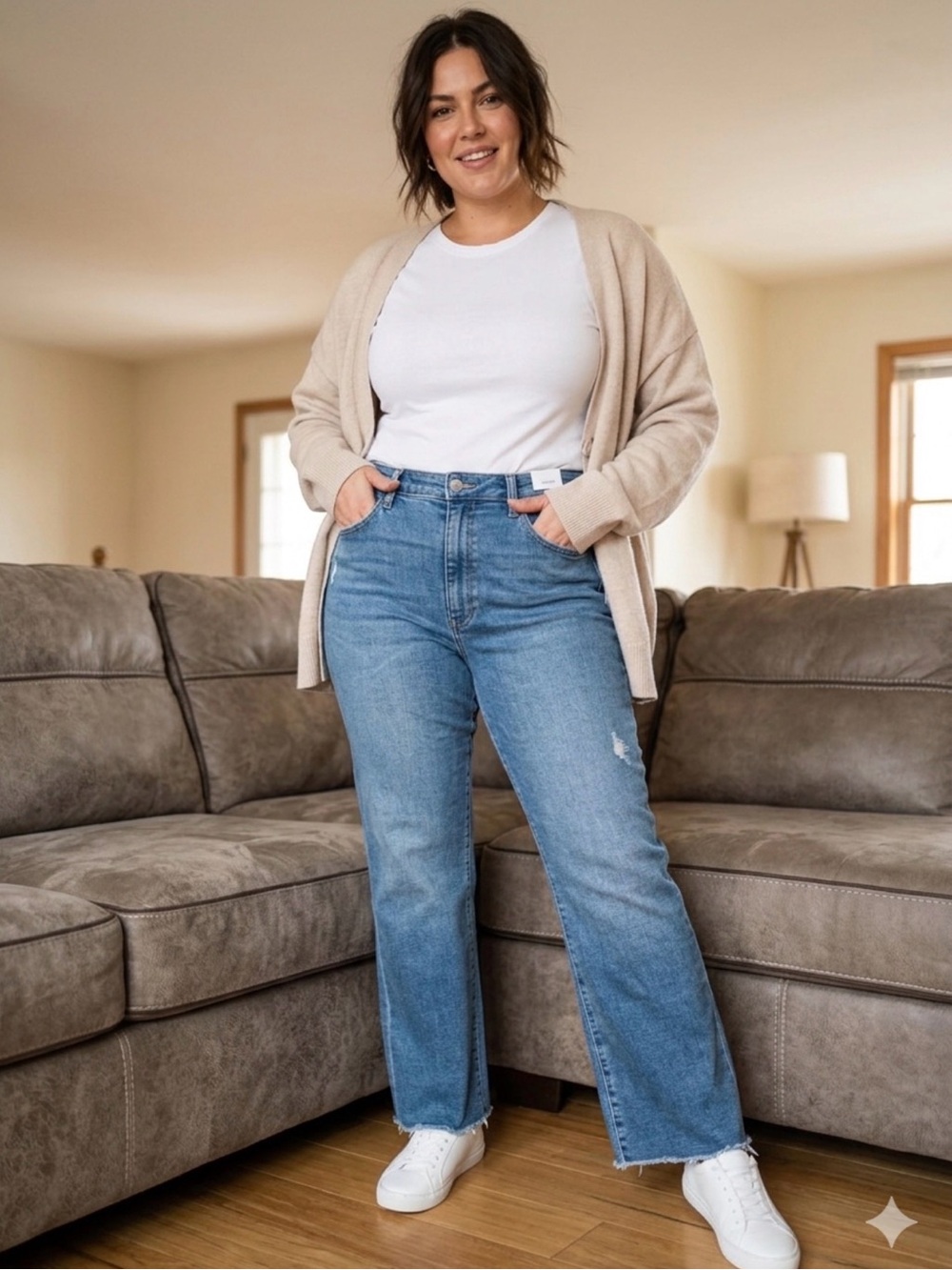 HUDSON High-Rise Straight Jeans - Vintage Blue Wash